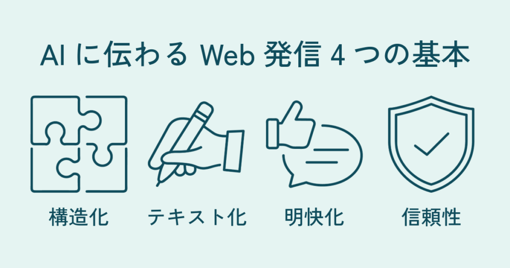AIが理解しやすいホームページの4つのポイント
