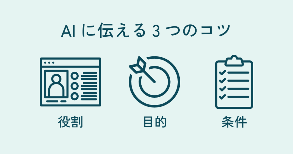 AIに伝える3つのコツ